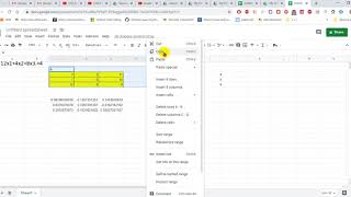 Решение СЛАУ в GoogleSheets