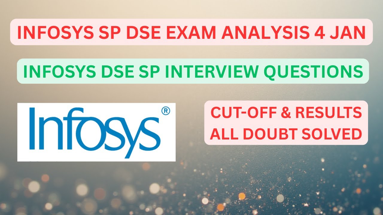 Infosys Exam Analysis 4 Jan | Infosys DSE SP Interview Questions | Infosys Results