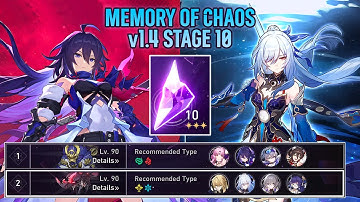 Memory of Chaos 10 v1.4 - E0 Seele E0 Jingliu 4 Cycles Full Stars【Honkai: Star Rail】