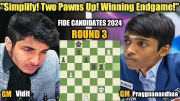 Gujrathi Vidit VS Rameshbabu Praggnanandhaa | FIDE Candidates Tournament 2022 | Round 3