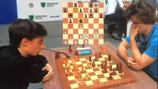 Daniil Dubov 2707 ; Magnus Carlsen 2830.FIDE World Blitz Chess.