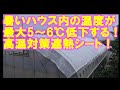 暑いハウス内の温度を最大5～6℃低下させる！高温対策、遮熱シート「ワリフ 明涼」！