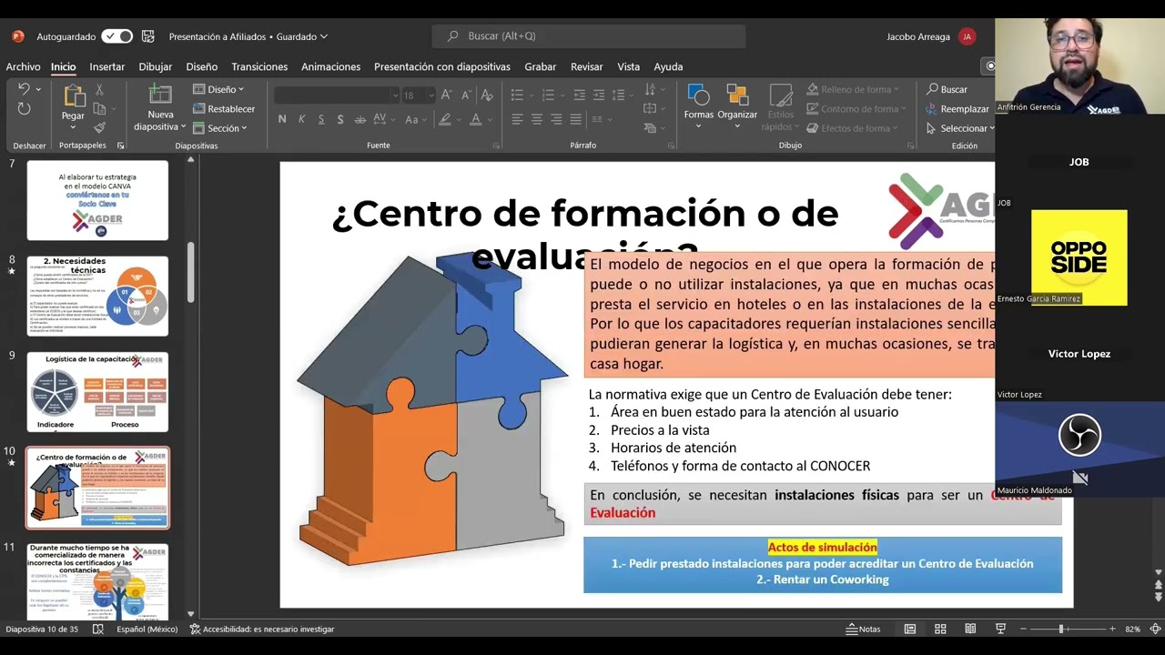 Retransmisión de videoconferencia sobre Centros de Evaluación