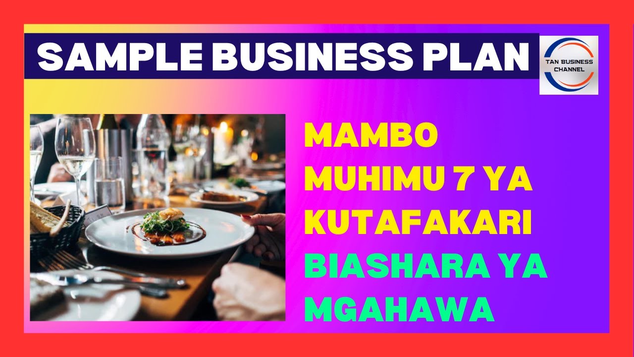 business plan ya mgahawa