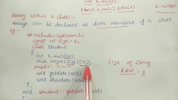 Using Array inside a Class in C++