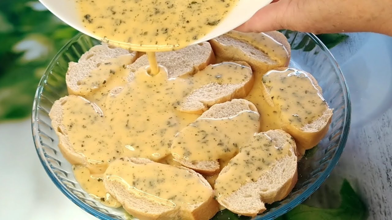 Prepáralo en tan solo 5 MINUTOS, la mejor receta para tus desayunos, no tires el pan duro, muy fácil