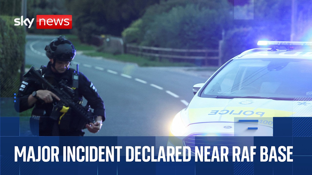 'Counter-terror police leading investigation' after major incident declared near RAF base