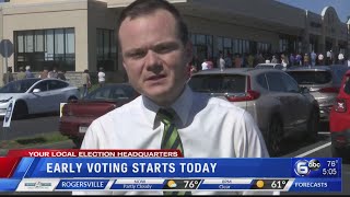 Long lines seen as early voting starts Wednesday