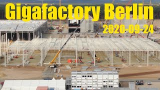 Giga Berlin | 2020-09-24 | Timelapse Tiny Tesla Gigafactory Construction Timelapse