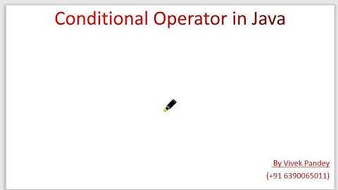 Conditional operator in java.|| in hindi || By Vivek pandey