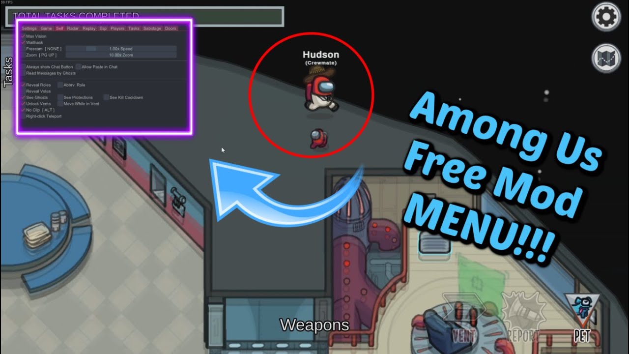 among us hacks mobile mod menu wallhack / X