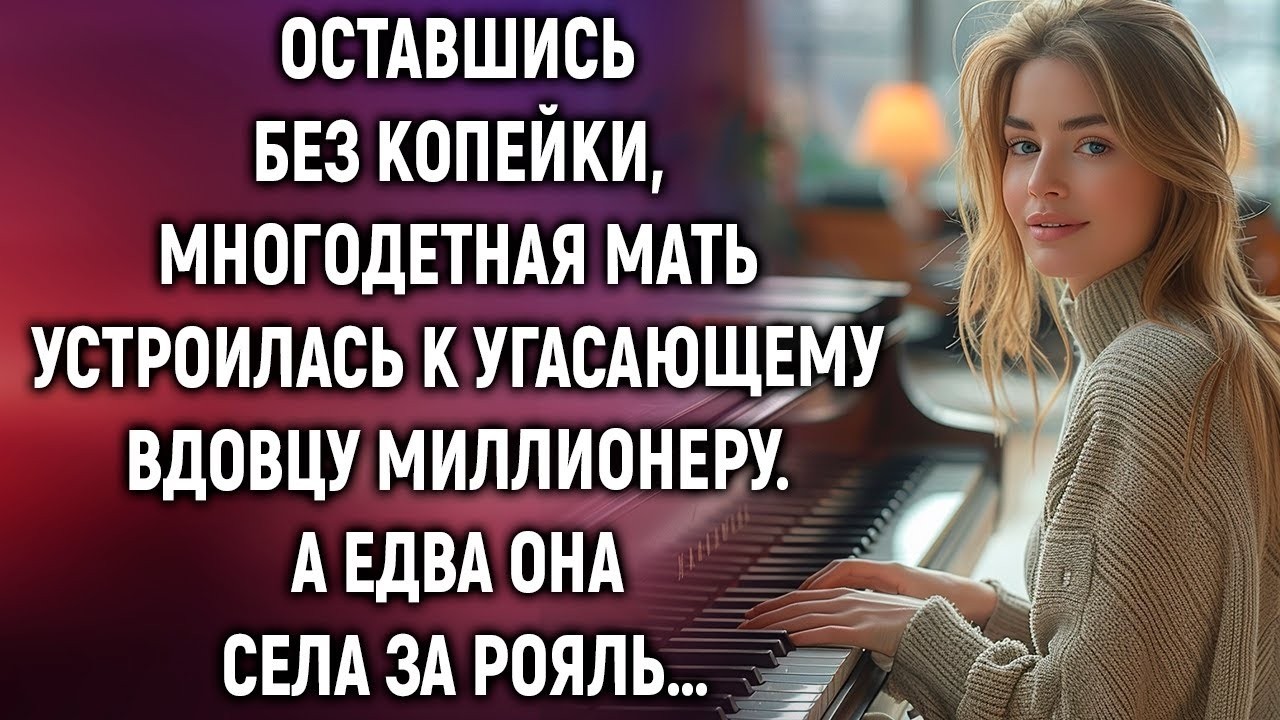 Многодетная мать устроилась к угасающему вдовцу миллионеру. А едва она села за рояль…