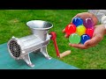 EXPERIMENT: Rainbow Orbeez Balls vs Meat Grinder