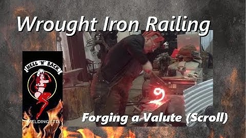 Basement Stairs Wrought Iron Split Railing Pt 1: Forging a Valute