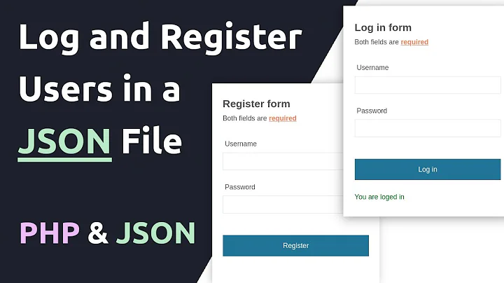 JSON and PHP login system, no database required