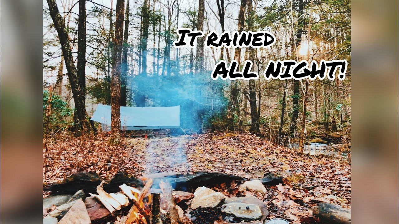 Tarp Camping in the RAIN YouTube
