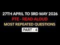 PTE Read Aloud (Part-4) April 2026 - Exam Prediction | Read Aloud PTE 2026 #pte