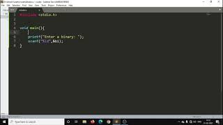 C program to convert Binary into Decimal