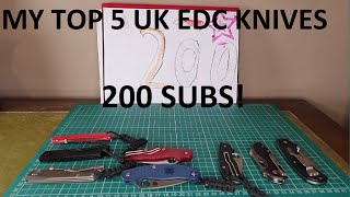 My top 5 UK LEGAL, one handed EDC carry pocket knives  200 Subscriber Special!