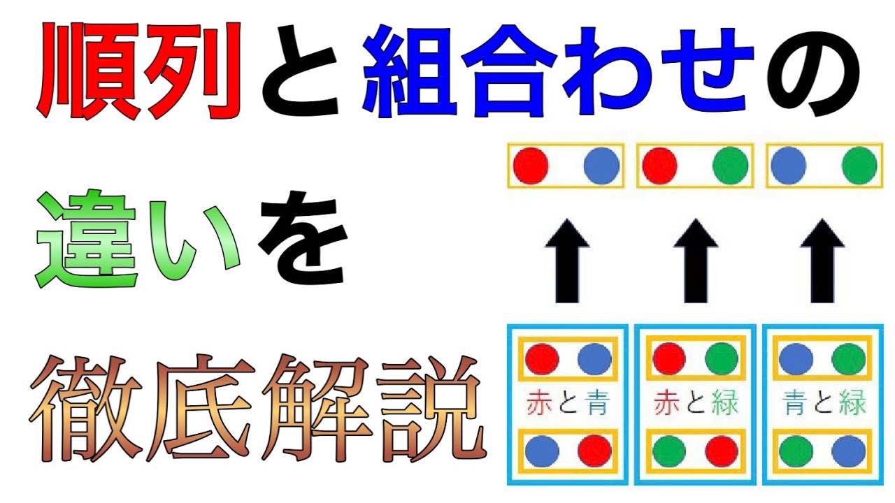 順列と組み合わせの違いを基礎からわかりやすく解説 Youtube