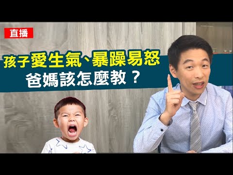 王宏哲談教養│孩子愛生氣、暴躁、易怒，爸媽該怎麼教?
