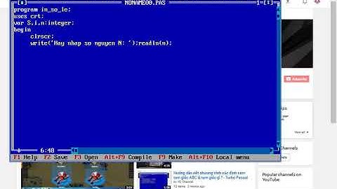 Turbo Pascal - Viết chương trình tính tổng các số lẻ bé hơn hoặc bằng N