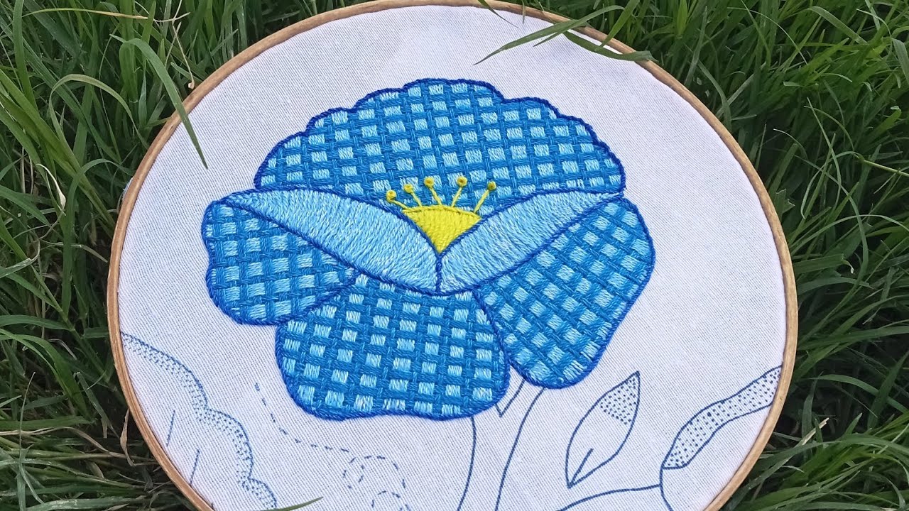 como bordar una rosa#16con una bella puntada ideal para cualquier diseño desdé frutas,hojas,canasta.