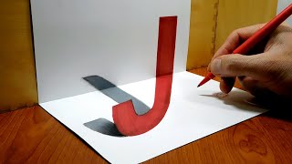 How to Draw Letter J 3D Trick Art 3D Drawing