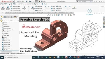Solidworks Exercise 20 | Advanced Part Modeling | Verify part using evaluate solidworks | CADable