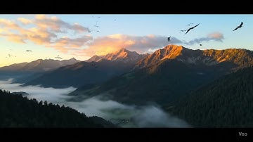 🌄 Bình Minh Núi Rừng | Cảnh Núi Non Sông Suối Thác Nước & Tiếng Chim Hót Buổi Sáng