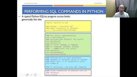 Python Programming - Python SQLite T01 - Connection and Cursor (Part 2/2)