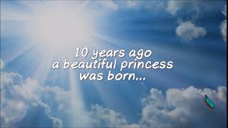 Футаж 10 Лет Назад Родилась Принцесса/ Footage 10 Years Ago A Beautiful Princess Was Born