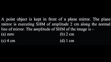 OP TEST 2 Q10   A point object is kept in front of a plane mirror. The plane mirror is executing SH
