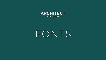 .::Architect Builder::. Fonts