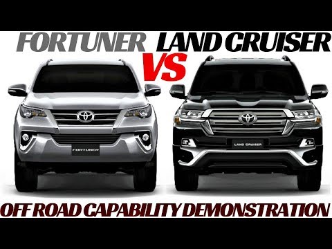 Toyota Land Cruiser Vs Toyota Fortuner Youtube