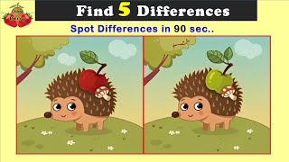 #11  Find 5 Differences from The Images  Spot in 90 secs | Brain Games | Check Your Vision