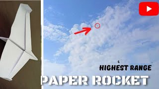 Rocket How to make at home paper rocket easy trick Home made paper rocket toys #experiment