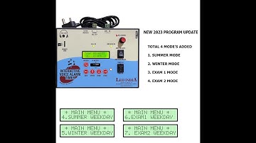 Interactive Voice Alarm timer user setting video of Summer,winter,exam mode.( 2023 model )