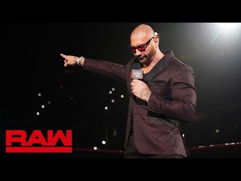Batista sends a final message to Triple H before WrestleMania: Raw, April 1, 2019