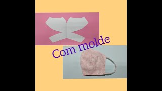 DIY __ MÁSCARA DE TECIDO  PROTEÇÃO 3D  ( COM MOLDE BORBOLETA Passo a Passo )Fabric Face Mask