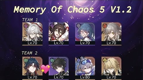 Memory Of Chaos 5 Full Stars Version 1.2 | Honkai: Star Rail