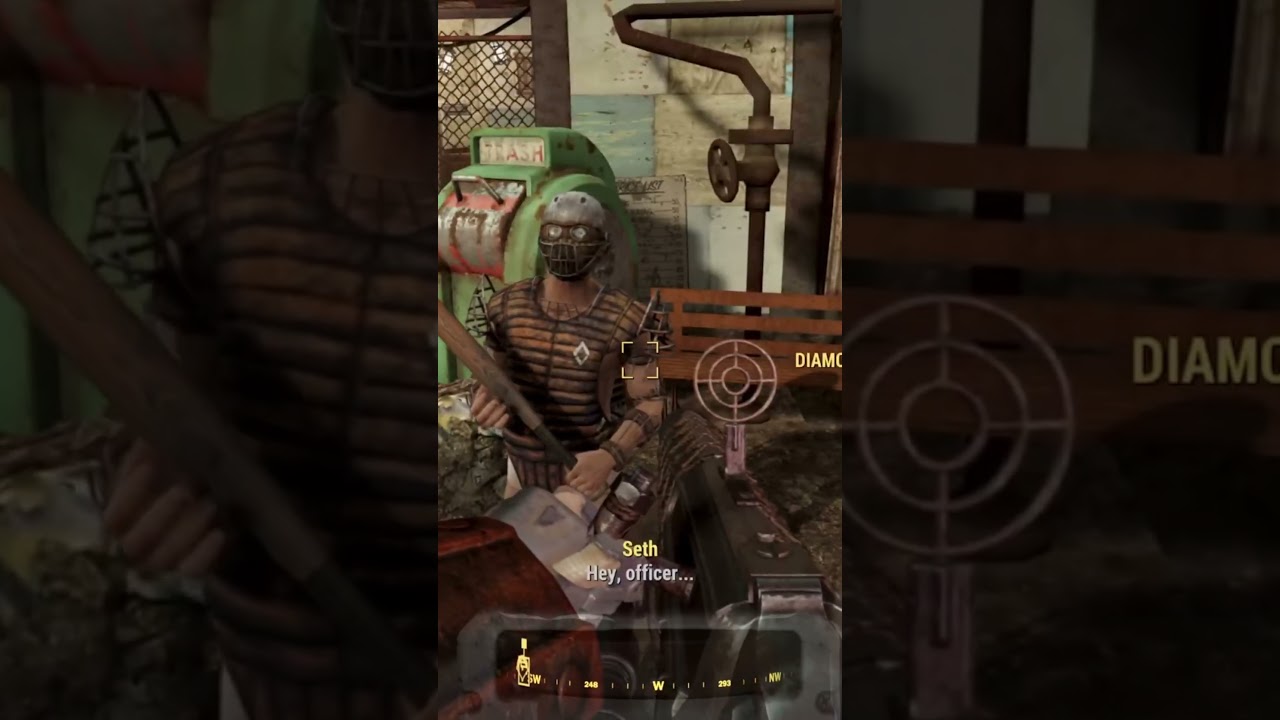 I come back from Far Harbor and it’s utter chaos. Where’s the guards pants? 