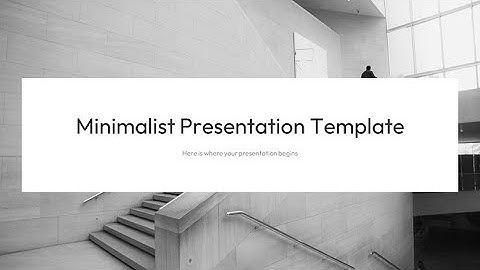 Minimalist PowerPoint Template by mslides