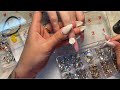 Gucci Pink and White Acrylic NailsTutorial