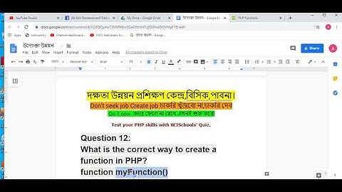 Test your PHP skills with W3Schools