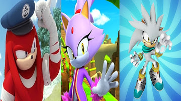 Sonic Dash Android Gameplay 2020 Knuckles vs Blaze vs Silver
