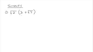 Multiplying Radicals
