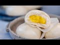 Steamed Custard Buns Recipe (广式奶黄包)
