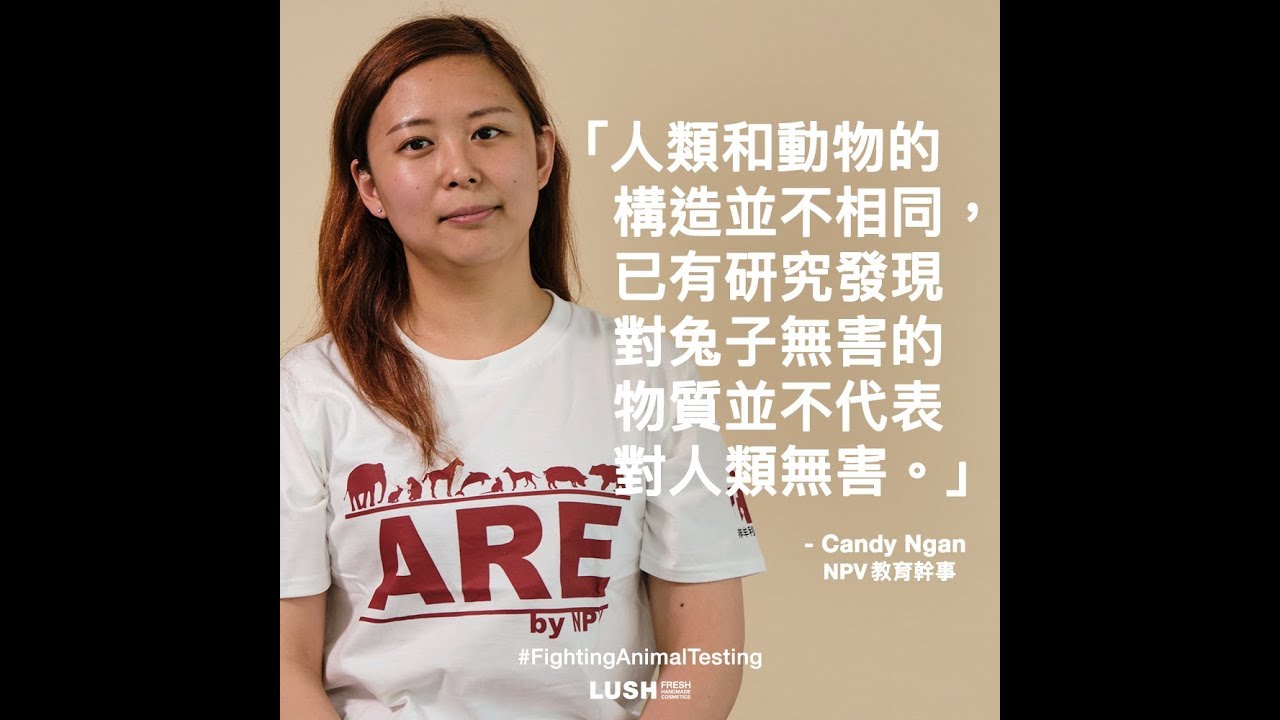 支持零殘忍、純素美妝產品｜NPV 非牟利獸醫協會 呼籲 打擊動物測試 Fight Animal Testing｜嵐舒 LUSH HK