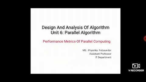 Performance Metricx of parallel Computing